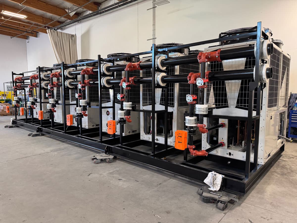 An ATC modular heat pump array on a rooftop